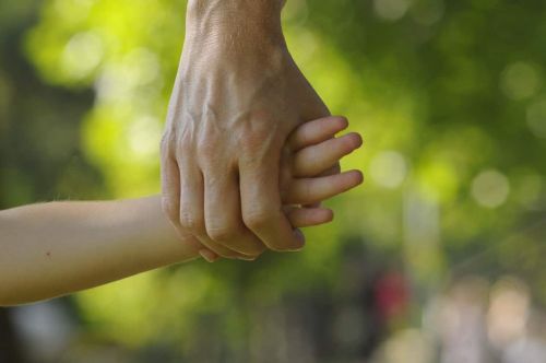 Child and adult holding hands - Guardianship of a minor concept