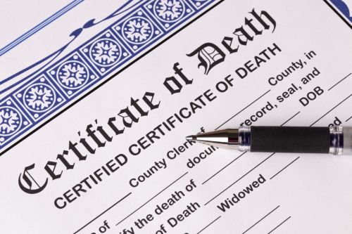 Close up of death certificate - do I need a death certificate to open an estate in Michigan?