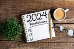 New year resolutions 2024 list on desk - new year estate planning resolutions concept