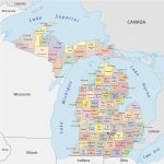 map of Michigan - Probate Court County Concept