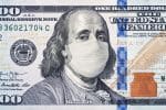 100 dollar bill with facemask