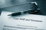 Last Will and testament document with pen - Find a will concept